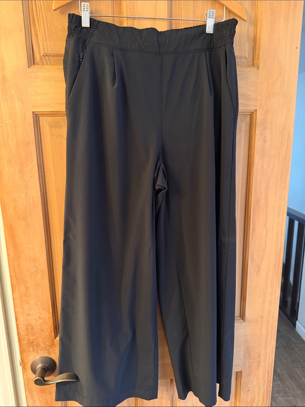 Athleta Brooklyn cropped Women's Black Wide-Leg Pull-On Pants